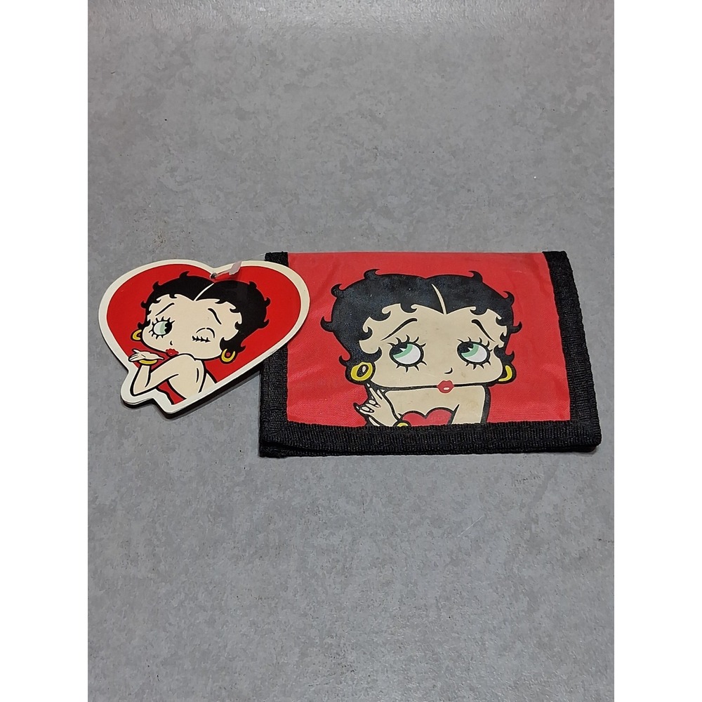 Vintage Betty Boop Wallet Thin Cash Card Nylon Bi-Fold 2005 NWT